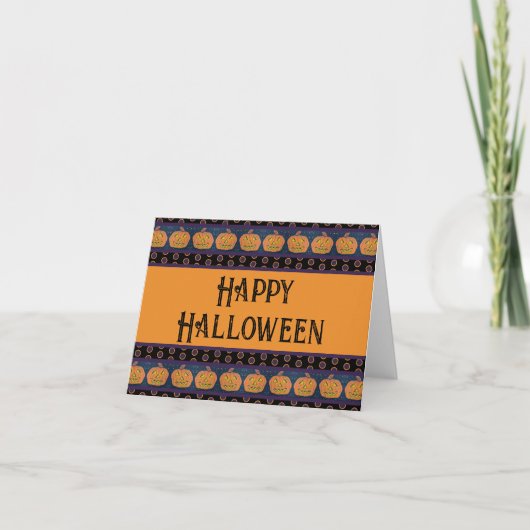 Carte Joyeux Halloween Jack O'Lanterns (Devant)