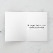 Carte Joyeux Halloween | Jolie petite sorcière poupée (Intérieur)