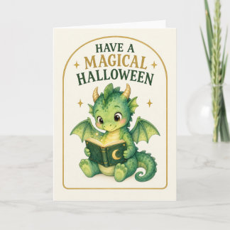 Carte Joyeux Halloween Magique Bébé Dragon