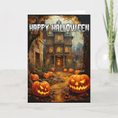 Carte Joyeux Halloween | Maison hantée Spooktacular (Devant)