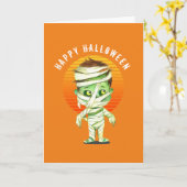 Carte Joyeux Halloween mignon  (Fleur jaune)
