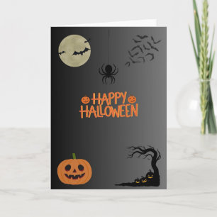 Carte Joyeux Halloween Noir