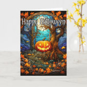 Carte Joyeux Halloween Pour Les Enfants (Fleur jaune)