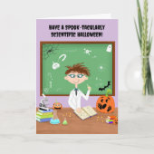 Carte Joyeux Halloween Prof de Science (Devant)