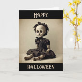 Carte Joyeux Halloween, Que les moments de fantômes roul (Fleur jaune)