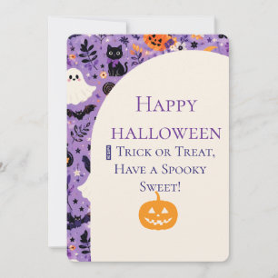 Carte Joyeux Halloween, salutation effrayante d'Ha