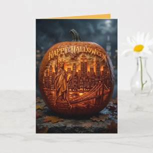 Carte Joyeux Halloween sur le thème de New York