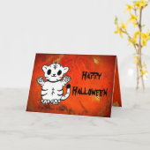 Carte Joyeux Halloween Tiggy (Fleur jaune)