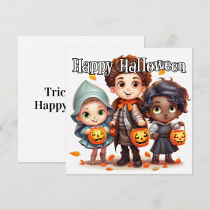 Carte Joyeux Halloween Trick Ou Treat Pour Les Enfants
