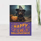 Carte Joyeux Halloweiener Chien Mignon (Devant)