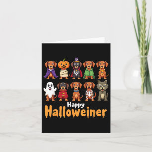 Carte Joyeux Halloweiner Drôle d'Halloween Amoureux de C