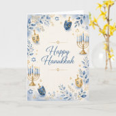 Carte Joyeux Hanouka (Fleur jaune)