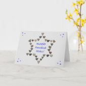 Carte Joyeux Hanoukka Heart Rocks (Fleur jaune)