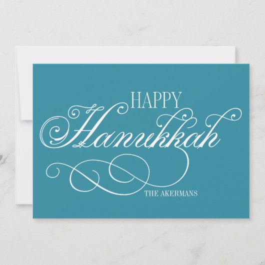 Carte Joyeux Hanoukka Holiday Script (Devant)