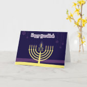 Carte Joyeux Hanukkah (Fleur jaune)