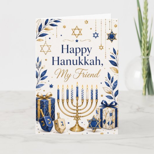 Carte Joyeux Hanukkah Mon Ami (Devant)