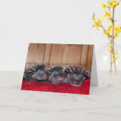 Carte Joyeux Hedgehog Day ! (Fleur jaune)