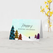 Carte Joyeux hiver Solstice Alternatif vacances (Fleur jaune)