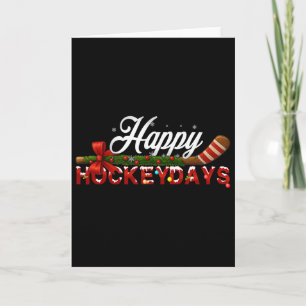 Carte Joyeux Hockeydays Noël Joueur de hockey sur glace
