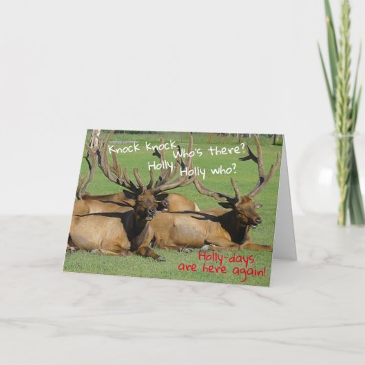 Carte Joyeux Holly-days - (Devant)