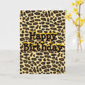 Carte Joyeux homme sauvage d'anniversaire (Fleur jaune)