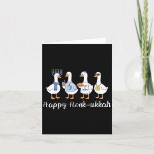 Carte Joyeux Honk-ukkah Hanukkah Femmes Hommes Oie Idiot