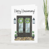 Carte Joyeux Housiversary avant de la maison Anniversair (Devant)