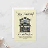 Carte Joyeux Housiversary Client Accueil Anniversaire Cr (Devant/Arrière en situation)