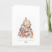 Carte Joyeux HOWLidays Amoureux de les chiens Chiens d'a (Dos)