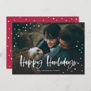 Carte Joyeux Howlidays Dots de neige Chien Animal