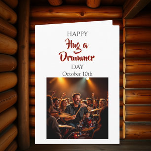 Carte Joyeux Hug a Drummer Day Vacances amusantes