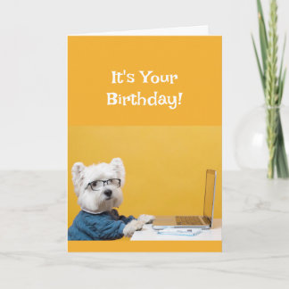 Carte Joyeux Humour Amusant Chien Anniversaire Pour N'Im