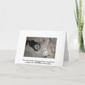 Carte Joyeux humour BIrthday - amis chiots (Dos)