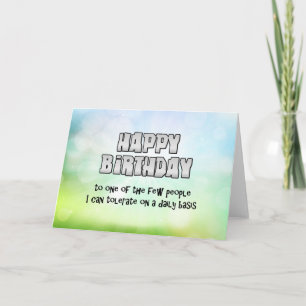 Carte Joyeux humour d'anniversaire