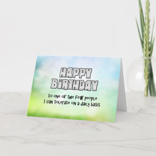 Carte Joyeux humour d'anniversaire (Devant)