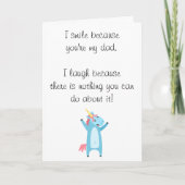 Carte Joyeux Humour d'anniversaire Papa Drôle (Devant)