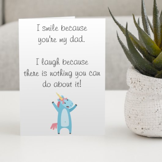 Carte Joyeux Humour d'anniversaire Papa Drôle