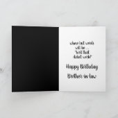 Carte Joyeux Humour de beau-frère d'anniversaire (Intérieur)
