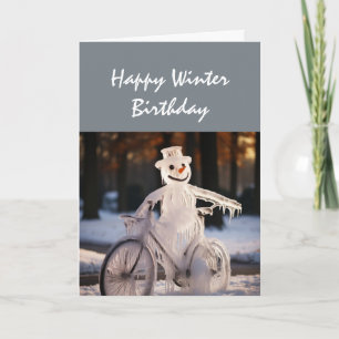 Carte Joyeux Humour d'hiver Funny Snowman