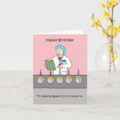 Carte Joyeux inspecteur du contrôle de la qualité d'anni (Fleur jaune)