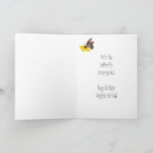 Carte Joyeux Jardin aux papillons d'anniversaire (Intérieur)