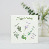 Carte Joyeux Jardin de plantes d'anniversaire, Plantes d (Debout devant)