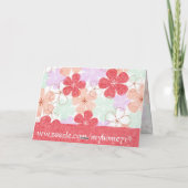 Carte Joyeux Jardin Rose - Félicitations ! (Dos)