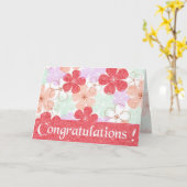 Carte Joyeux Jardin Rose - Félicitations ! (Fleur jaune)