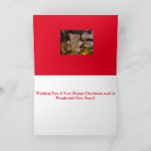 Carte Joyeux Jouet doux de Noël Teddy Bear (Intérieur)
