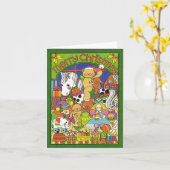 Carte Joyeux jouets de Noël (Fleur jaune)