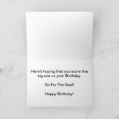 Carte Joyeux joueur de football d'anniversaire (Intérieur)