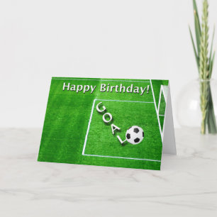 Carte Joyeux joueur de football d'anniversaire