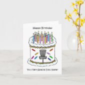Carte Joyeux Joueur de Golf Disc Anniversaire (Fleur jaune)