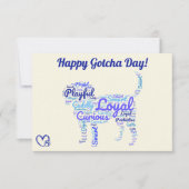 Carte Joyeux jour d'adoption chien (Devant)